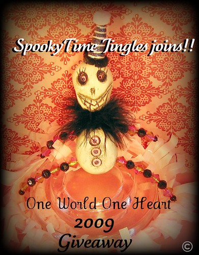 SpookyTime Jingles One World One Heart Skelly ORNAMENT 2009 giveaway
