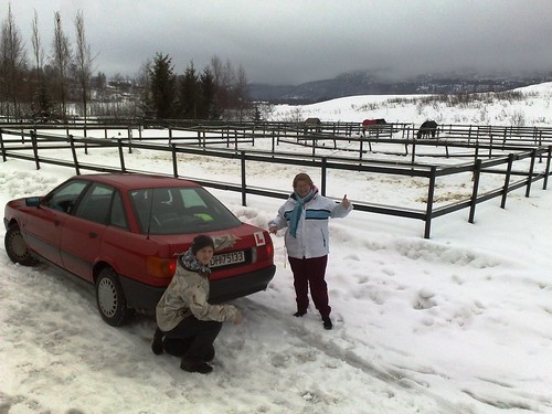 Car driving lessons in snowy Norway #5