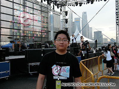 Me at the stage side