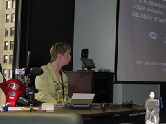 Glenda Watson Hyatt presentiing at SOBCon09, photo credit - Becky McCray