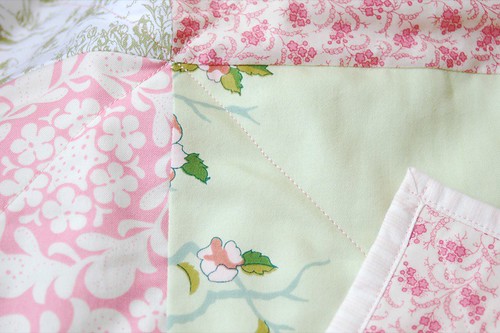pink+green quilt fini