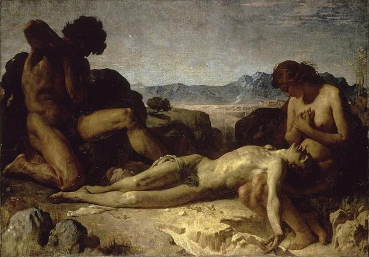 Léon Bonnat (French, 1833-1922) Adam and Eve Mourning the Death of Abel (c. 1860) Oil on canvas. 