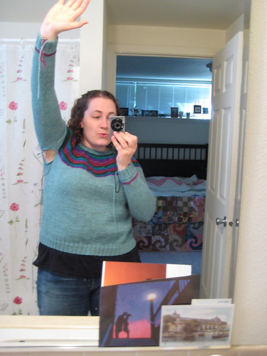 Noro sweater--now with pit vents!