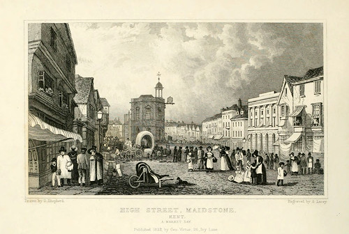 016-Hig Street en Maidstone un dia de mercado- Kent 1832