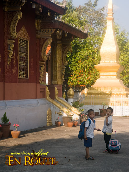 Luang Prabang Wat Sensoukarahm School Kids