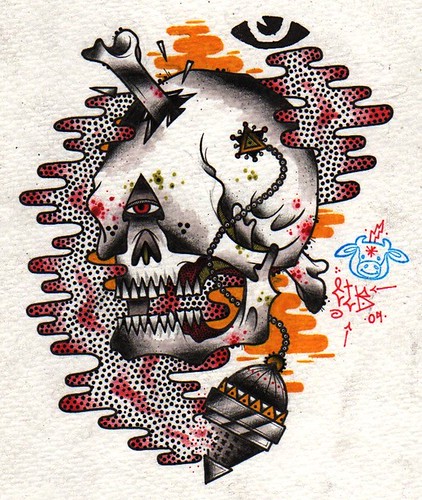 Skull Tattoo Flash
