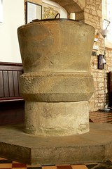 Norman font, St. Giles, Chesterton