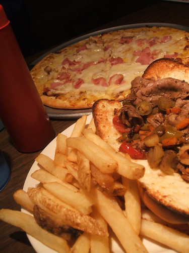 Hot beef and pizza