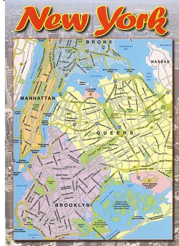 map of nyc boroughs. NYC 4 Boroughs Map