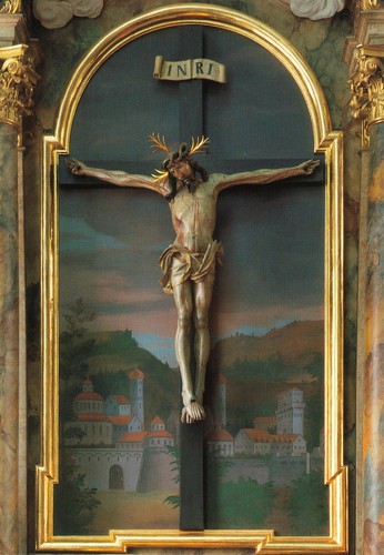 Gotische Kruzifix "Schwarzer Kruzifixus", Alte Spitalkirche, Innsbruck