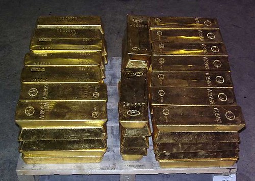 Gold Bullion Bar Stack