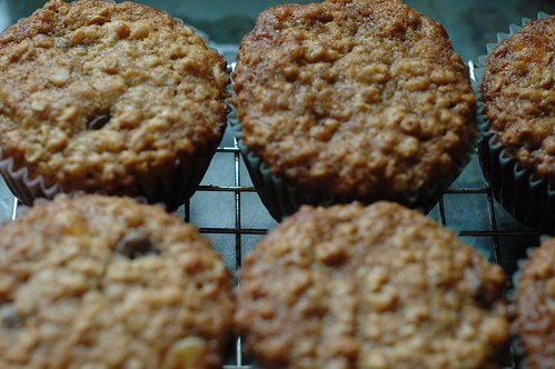 oatmeal chocolate chip muffins - whole