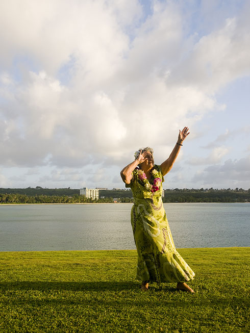 Guam Aunt Shirley doing the Hula