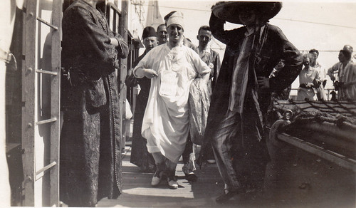 Pyjama parade aboard RMS Strathaird. Aug 1932.