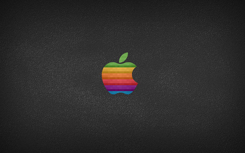 apple wallpaper rainbow. Classic Apple Rainbow