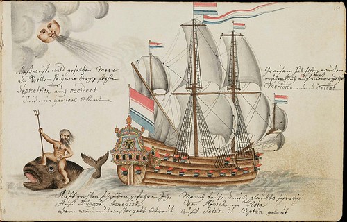 VOC warship, whale & trident