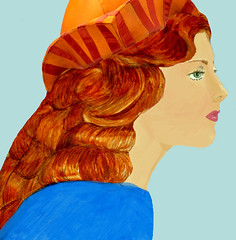 portrait-red-hair-aqua-and-hat