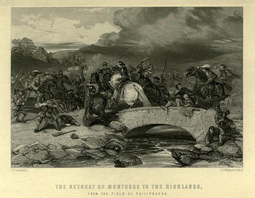 025-Retirada del los Montrose a las Highlands desde el campo de Philiphaugh
