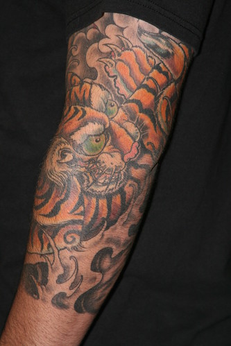 Tiger Sleeve Tattoo 