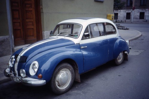 IFA F9 parked in Weimar DDR August 1989