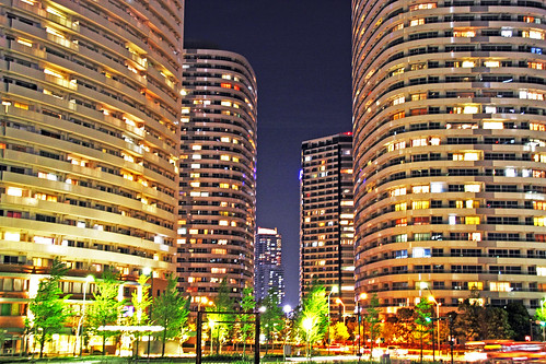 フリー画像|人工風景|建造物/建築物|ビルディング|夜景|日本風景|横浜|フリー素材|