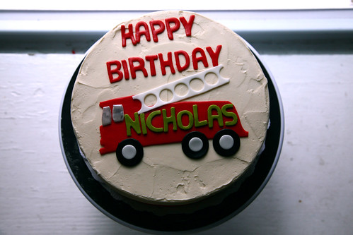 Nicholas' Fire Truck Cake