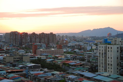 sunset from our apartment, taipei