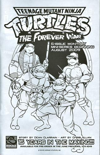 "Teenage Mutant Ninja Turtles" Volume 1. #1 / 25th anniversary printing  // TMNT Adventures ' Forever War ' - ad (( 2009 ))