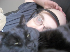 Freya and myself upon the couch