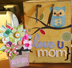 card and bag decorated for mom