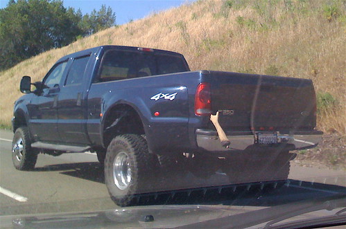 Severed "Chevy Man" Arm on Ford Pickup (Large)