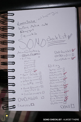 SOMO Checklist...thus far.