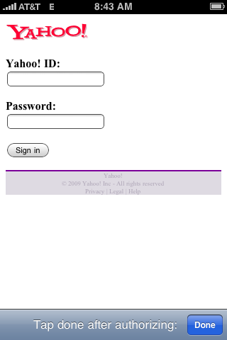 Sign in to Yahoo!