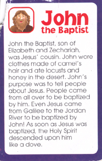 Found - John the Baptist Card (back)