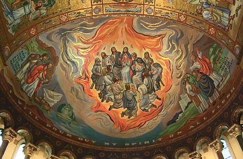 Cathedral Basilica of Saint Louis, in Saint Louis, Missouri, USA - mosaic of Pentecost