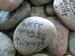 Detroit Planter Stones - "We're going to Disney"