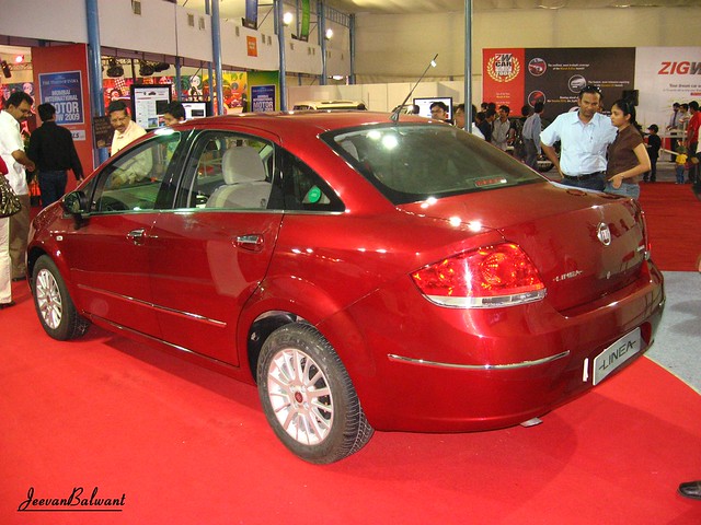 The FIAT Linea on display at the Mumbai International Motor Show 2009 held 