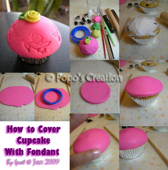 [Tutorial] How to cover cupcake with Fondant