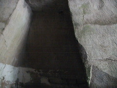 Inside the "Ear", which is really a cavern quarried for building stone.