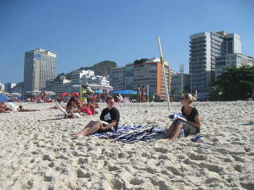 Hanging out on Copacabana Beach
