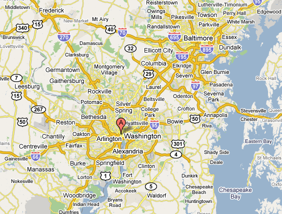 Map of Washington, DC