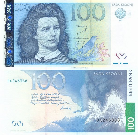 100 Krooni Estónsko 2007