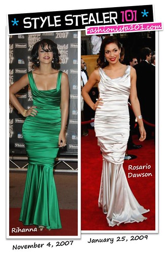 rihanna green dresses. Style Stealer: Rihanna vs.