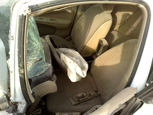 Inside the Crashed Car
