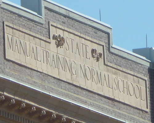 Russ Hall: State Manual Training Normal School close-up