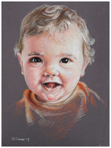 Colored pencil drawing entitled Emre at 8 Months