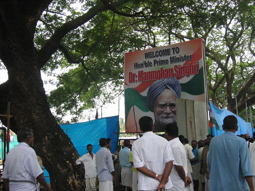 Manmohan Singh election campaign hoarding