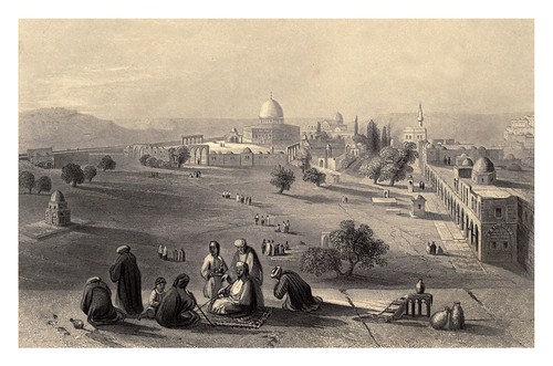 012- Recinto del templo en Jerusalem-Bartlett, W. H. 1840-1850