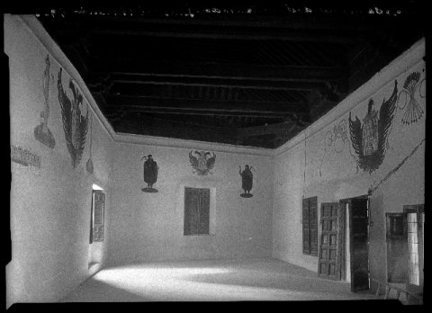 Interior de la Posada de la Hermandad a principios del siglo XX. Foto Rodríguez