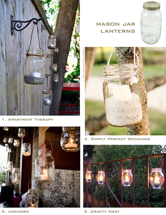  Budget Friendly Outdoor Upgrades and saw this DIY of Mason Jar Lanterns